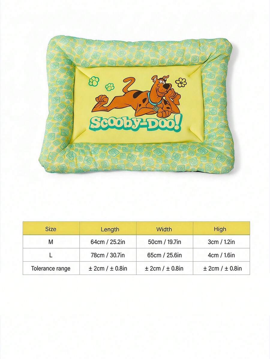 Multicolor memory foam pet bed with brown puppy flower print made of 100% polyester fabric for cats and dogs
