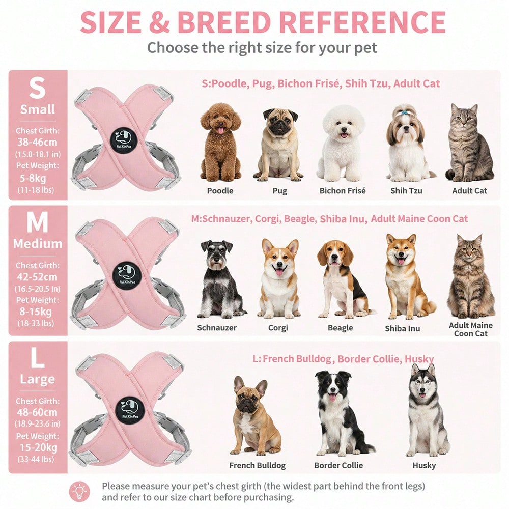 Multicolor cartoon polyester pet harness and leash set with adjustable breathable vest for cats and dogs, suitable for outdoor walking.