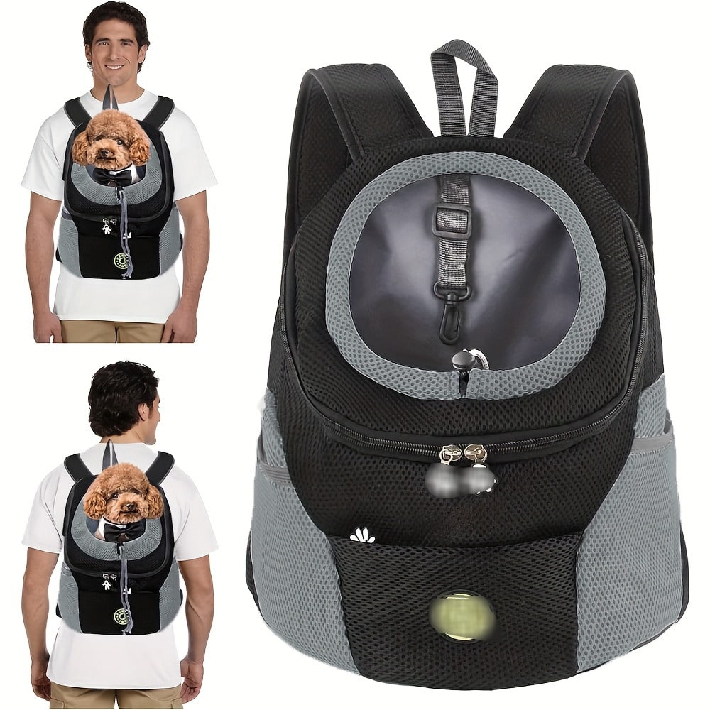 LocalBreathable Pet Dog Carrier Backpack With Adjustable Shoulder Straps, Side Storage Pockets, Front/Back Facing Design, And Safety Leash, Suitable For Small Dogs And Cats, Convenient For Travel, Hiking, Cycling And Outdoor Activities