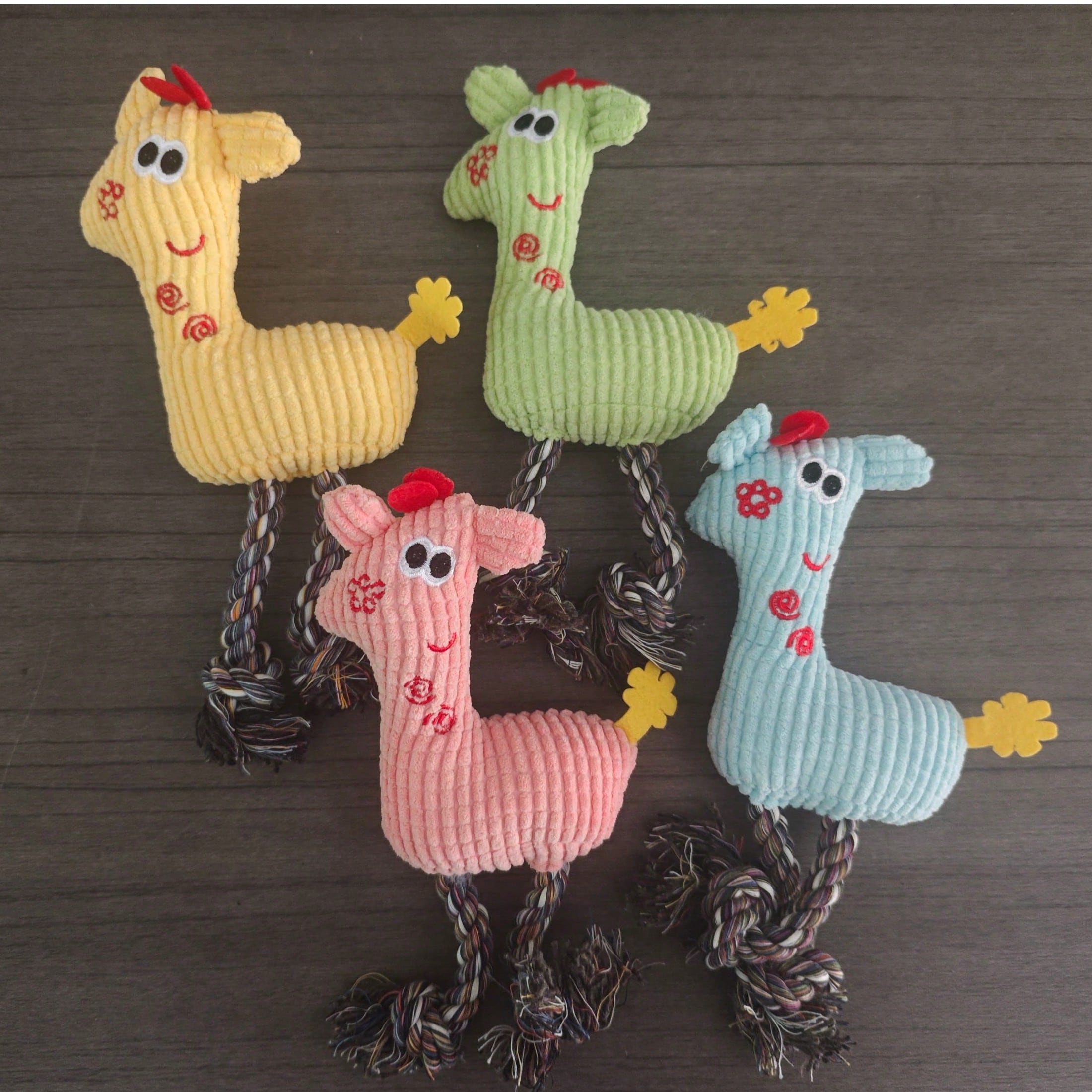 1/2/3pcs (Random Color) Pet Plush Knotted Toys, Medium/Small Dog Chew Toys With Sound