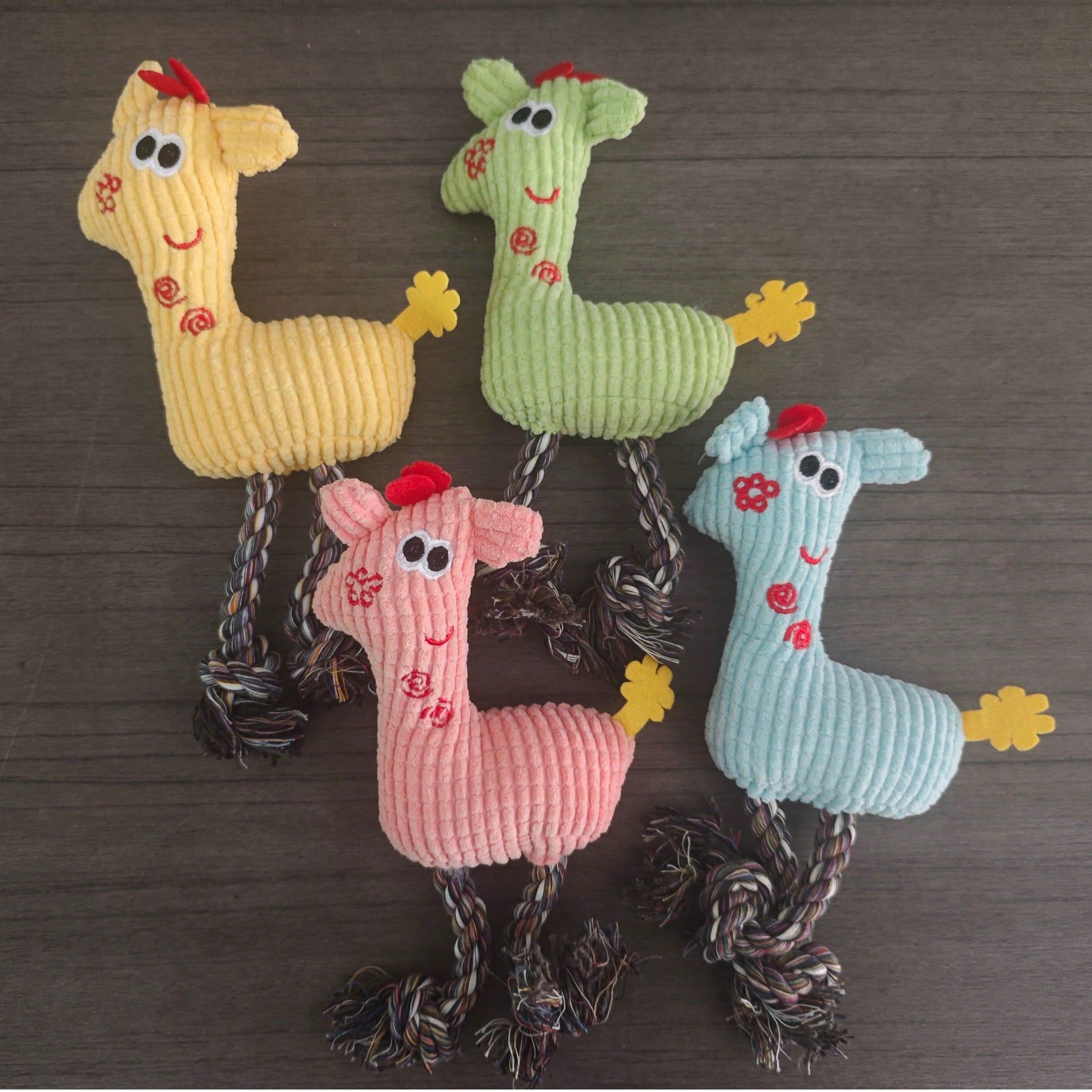 1/2/3pcs (Random Color) Pet Plush Knotted Toys, Medium/Small Dog Chew Toys With Sound