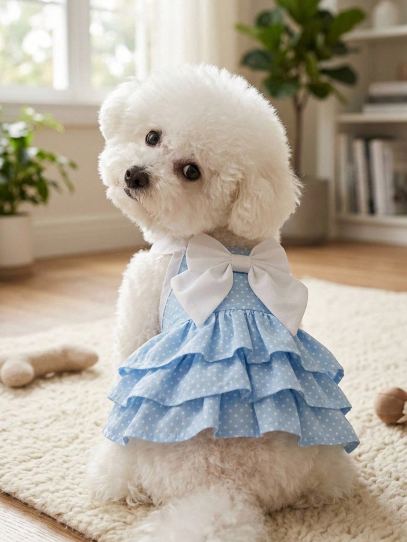 Pink Polka Dot Pet Princess Dress With Big Bow & Multi-Layer Cake Skirt, Ideal Birthday Party & Outdoor Outfit For Dogs And Cats