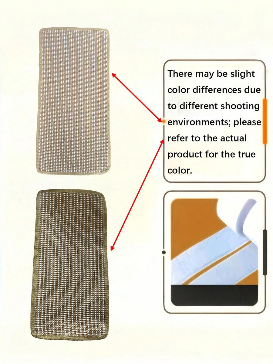 Vertical sisal cat scratching board mounted as a sofa protector with hook and loop fasteners for cats.