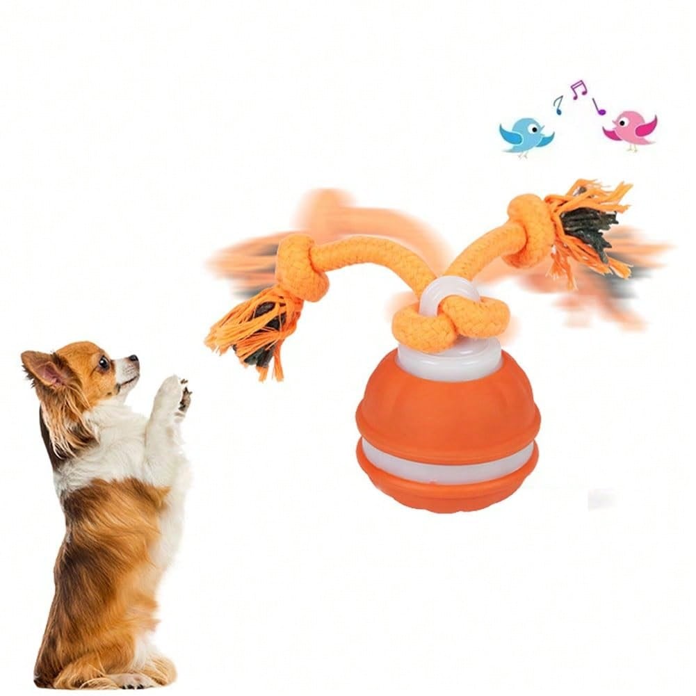 Smart Electric Dog Ball Toy, Motion Sensor Rolling Ball With Durable Rope Tail, Interactive Puppy Toy, Multiple Game Modes, USB Rechargeable Pet Toy, Suitable For Small And Medium Dogs Indoor Entertainment