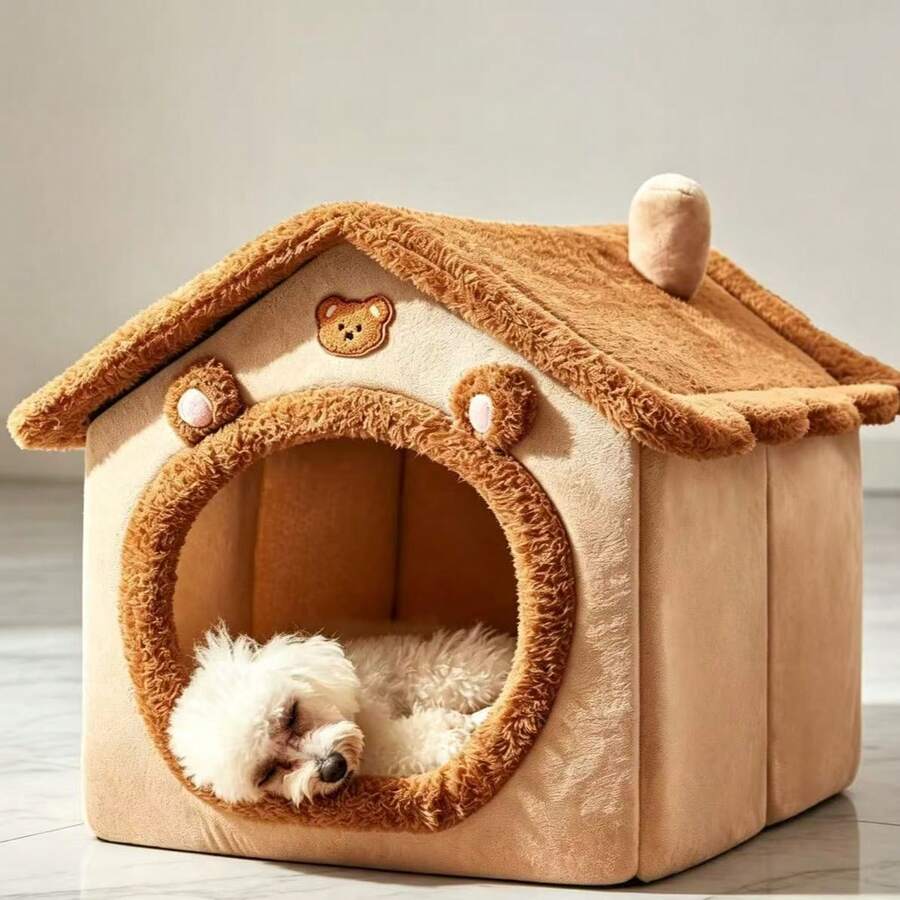 2D flat acrylic simulation cat house craft decor ornament featuring printed cat tent design made of PMMA material.