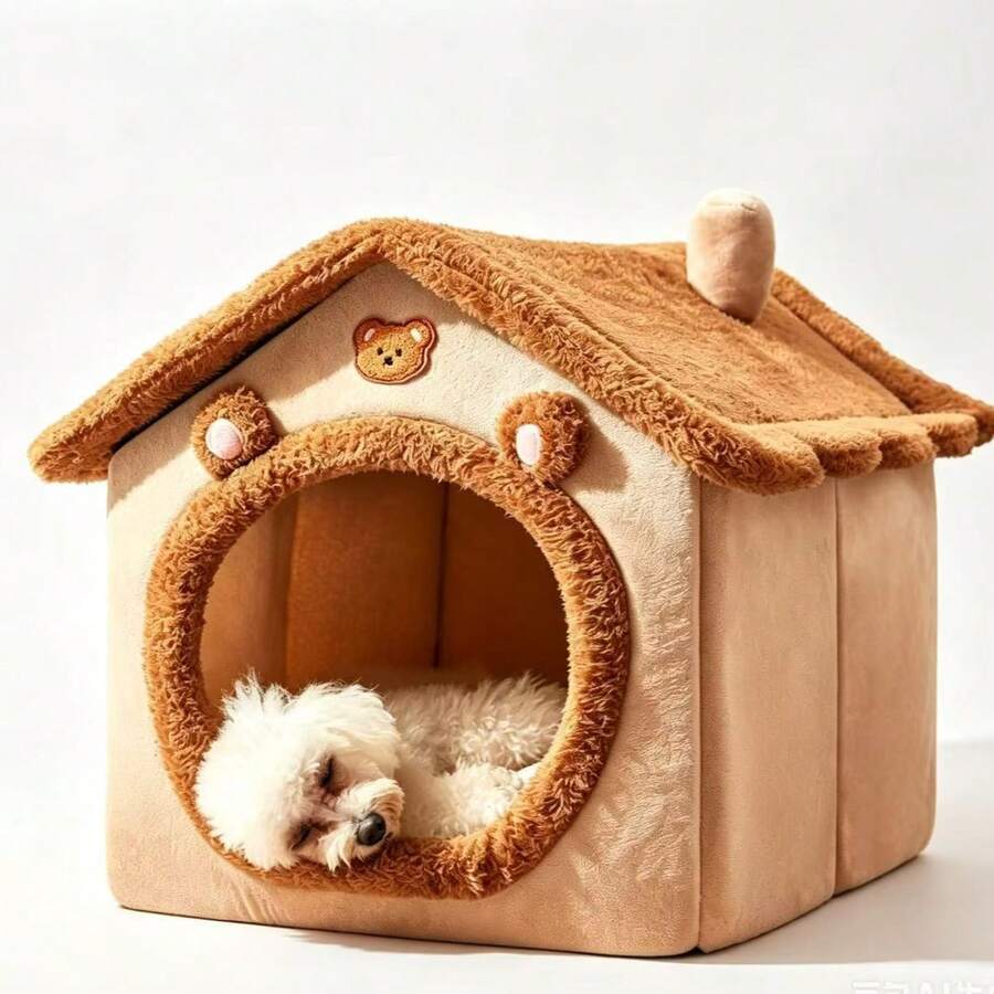 2D flat acrylic simulation cat house craft decor ornament featuring printed cat tent design made of PMMA material.