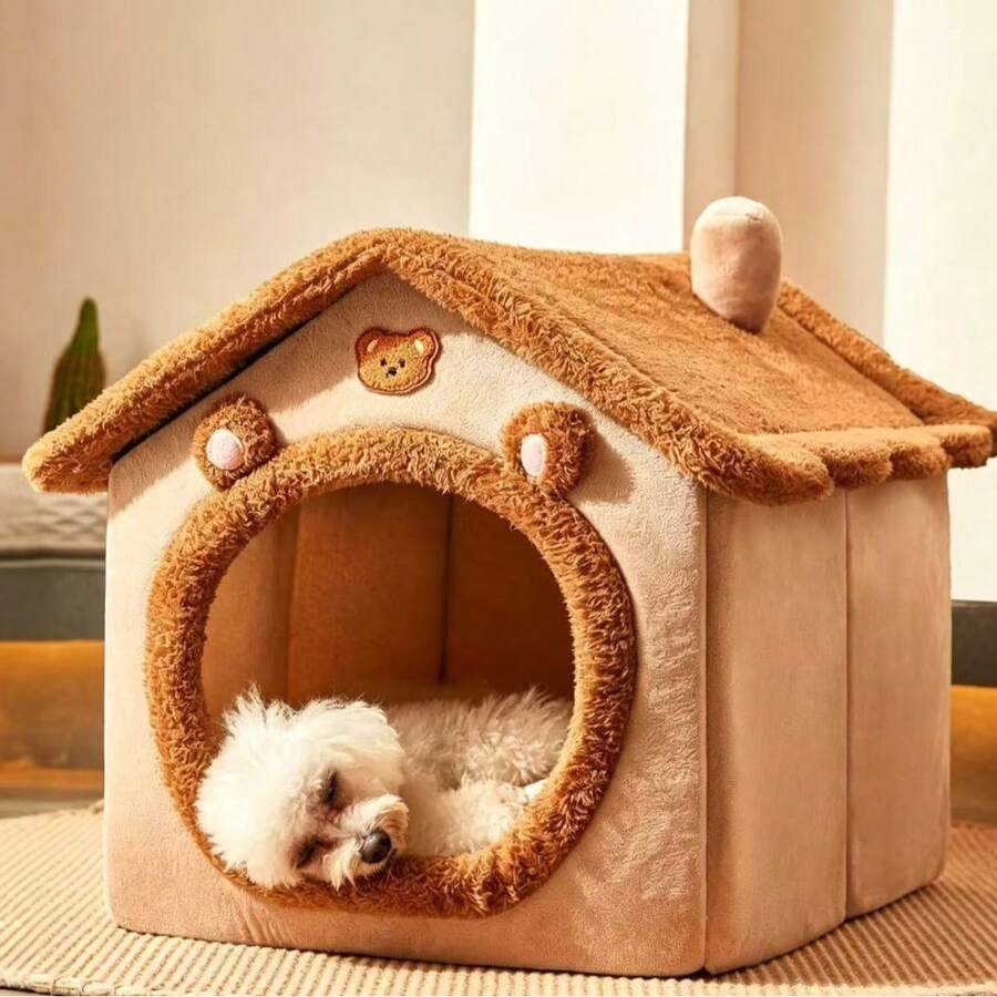 2D flat acrylic simulation cat house craft decor ornament featuring printed cat tent design made of PMMA material.