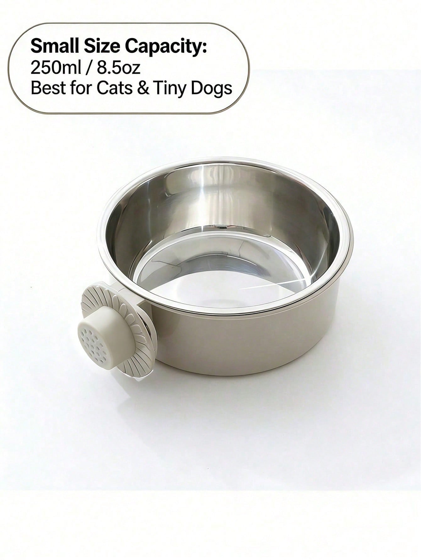 Hanging Dog Bowl, Detachable Stainless Steel Dog Food & Water Bowl, 2-In-1 Adjustable Pet Cage Feeder Bowl, Pet Supplies