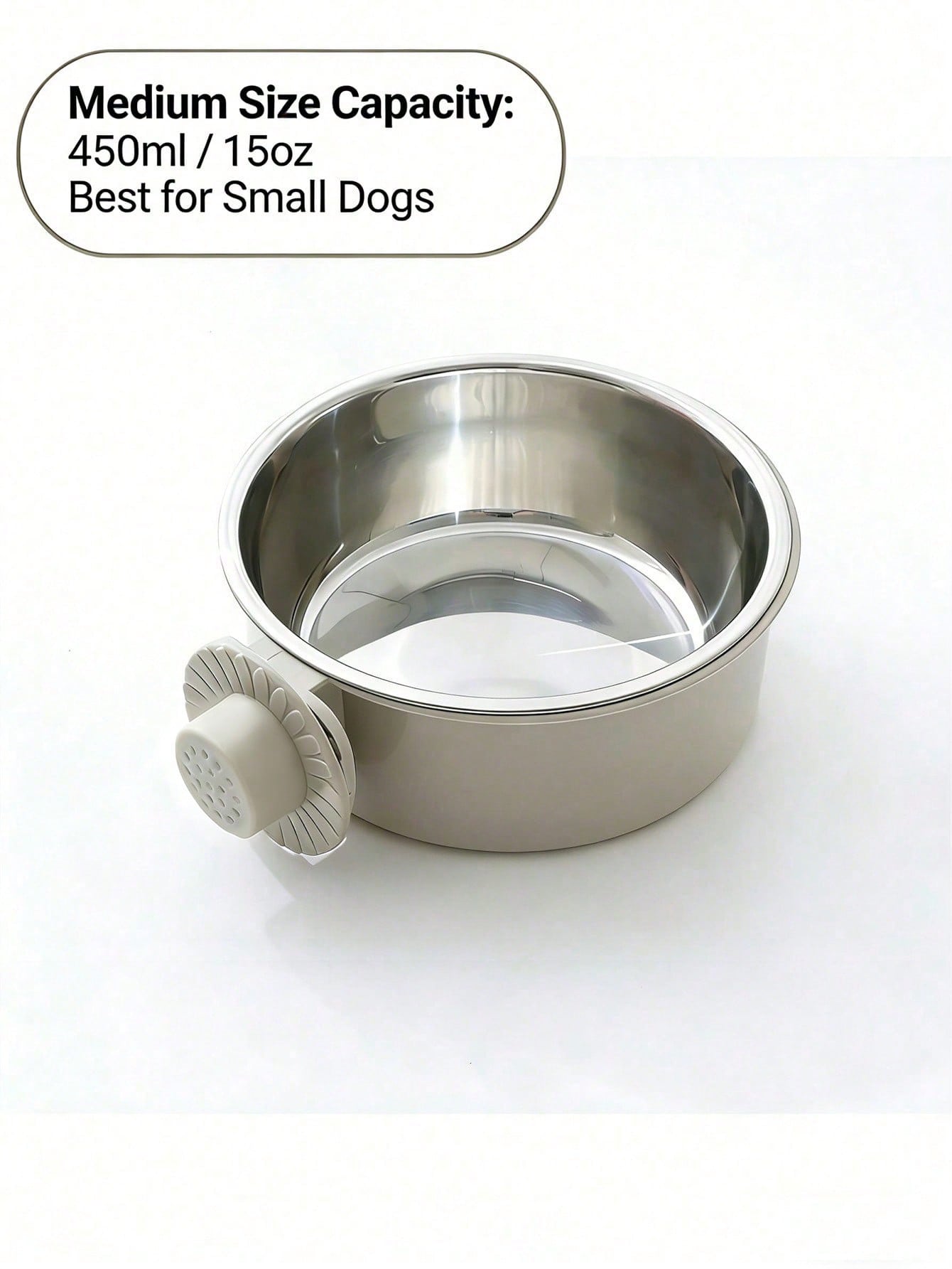 Hanging Dog Bowl, Detachable Stainless Steel Dog Food & Water Bowl, 2-In-1 Adjustable Pet Cage Feeder Bowl, Pet Supplies