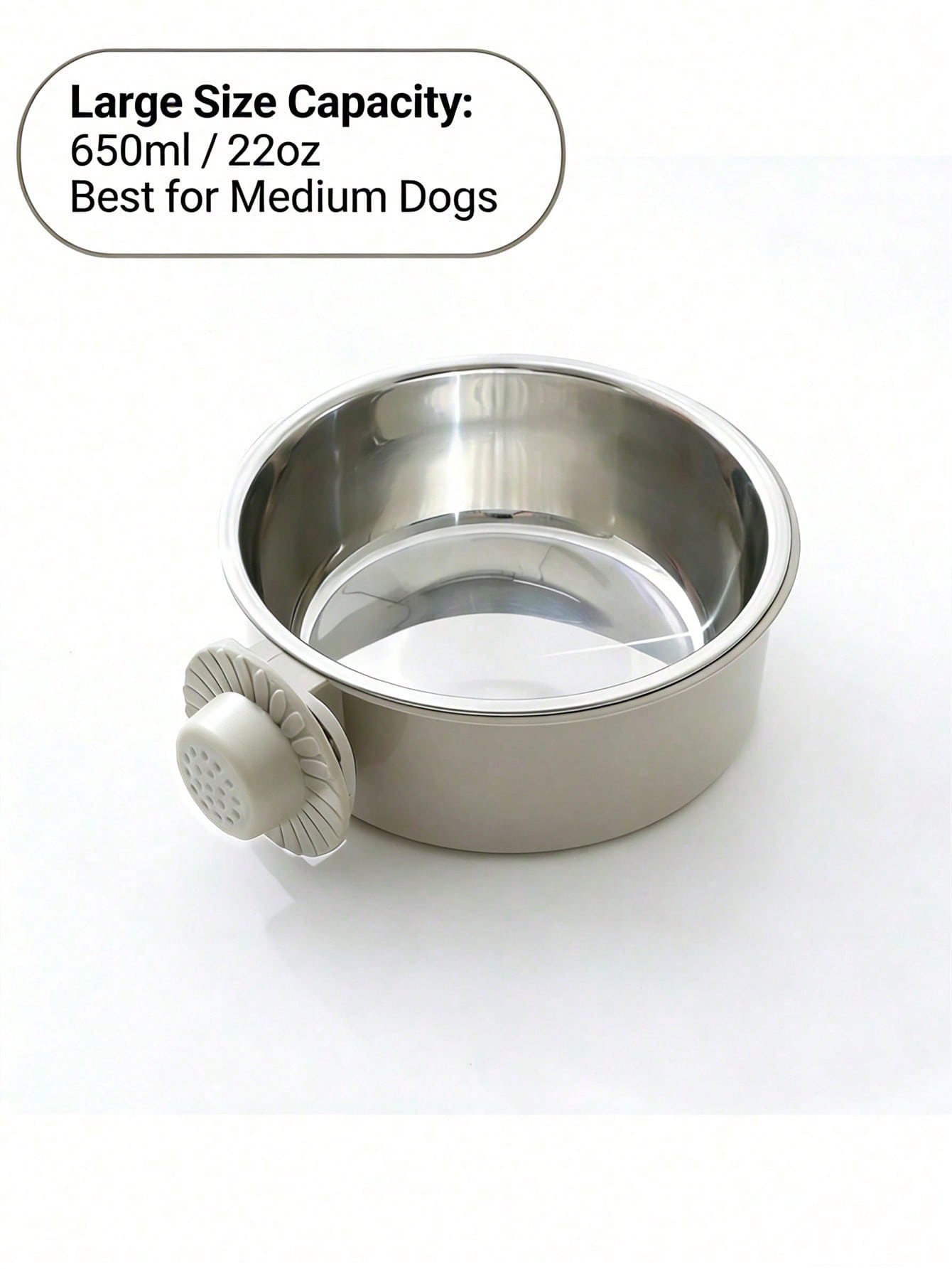 Hanging Dog Bowl, Detachable Stainless Steel Dog Food & Water Bowl, 2-In-1 Adjustable Pet Cage Feeder Bowl, Pet Supplies