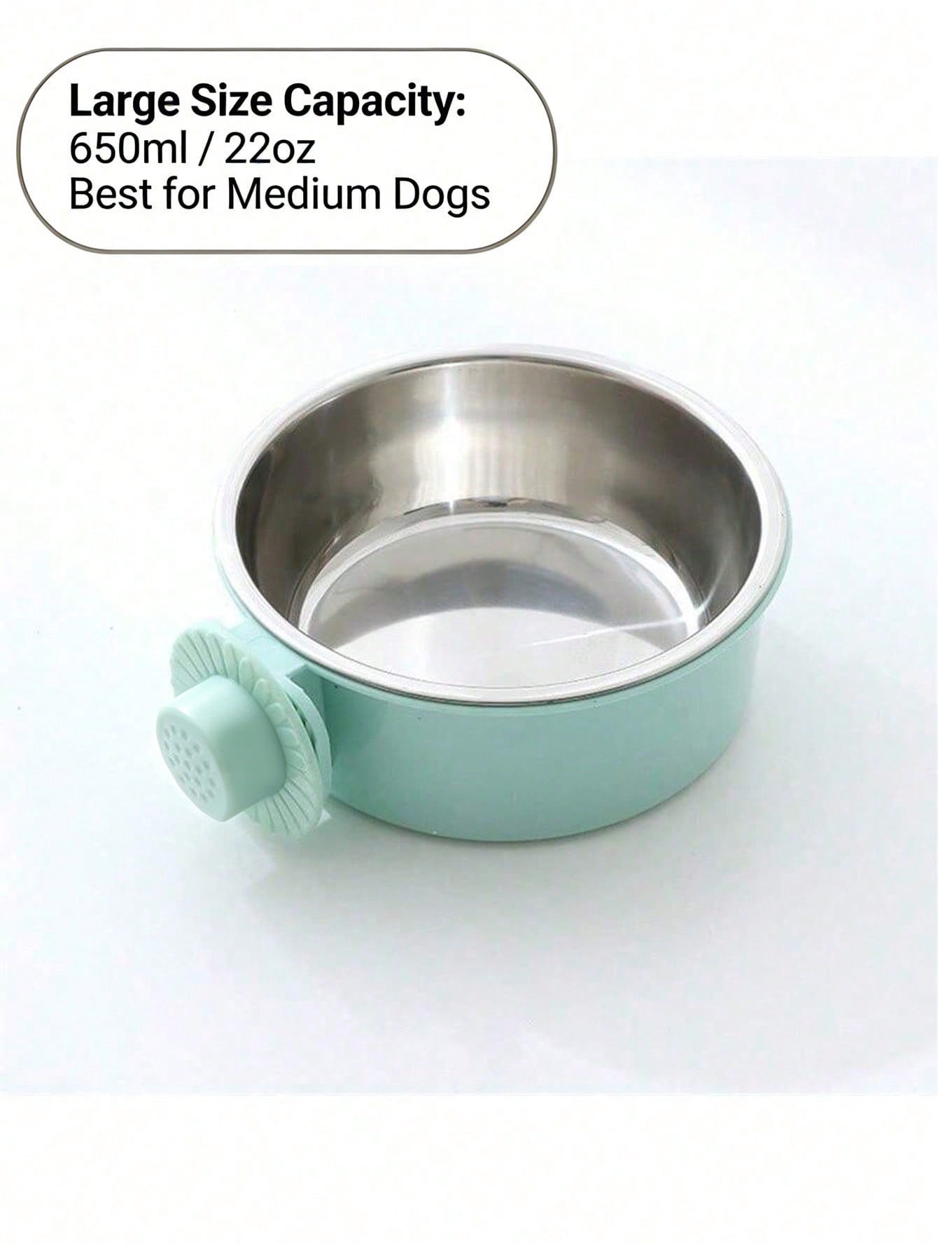 Hanging Dog Bowl, Detachable Stainless Steel Dog Food & Water Bowl, 2-In-1 Adjustable Pet Cage Feeder Bowl, Pet Supplies