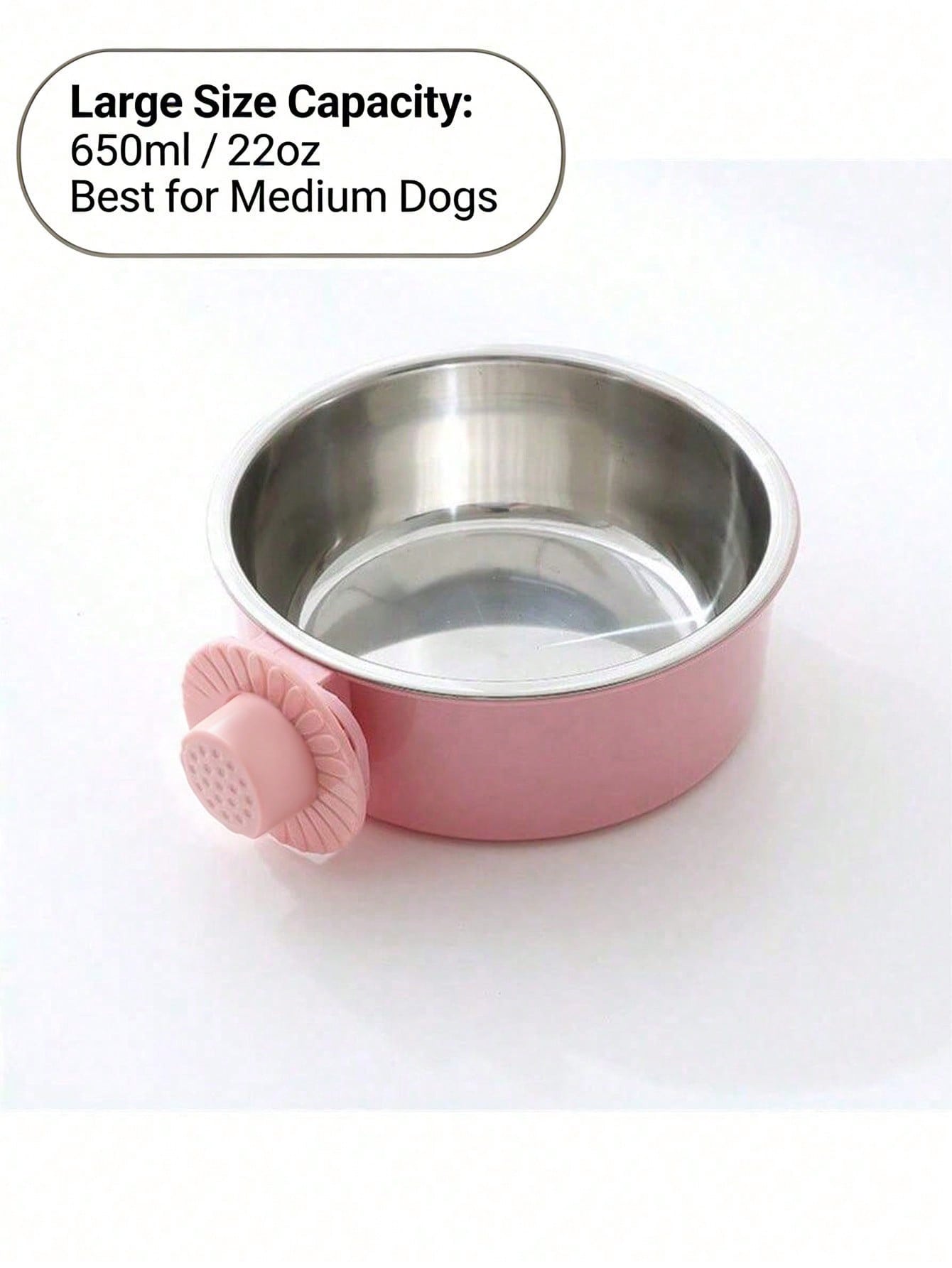Hanging Dog Bowl, Detachable Stainless Steel Dog Food & Water Bowl, 2-In-1 Adjustable Pet Cage Feeder Bowl, Pet Supplies