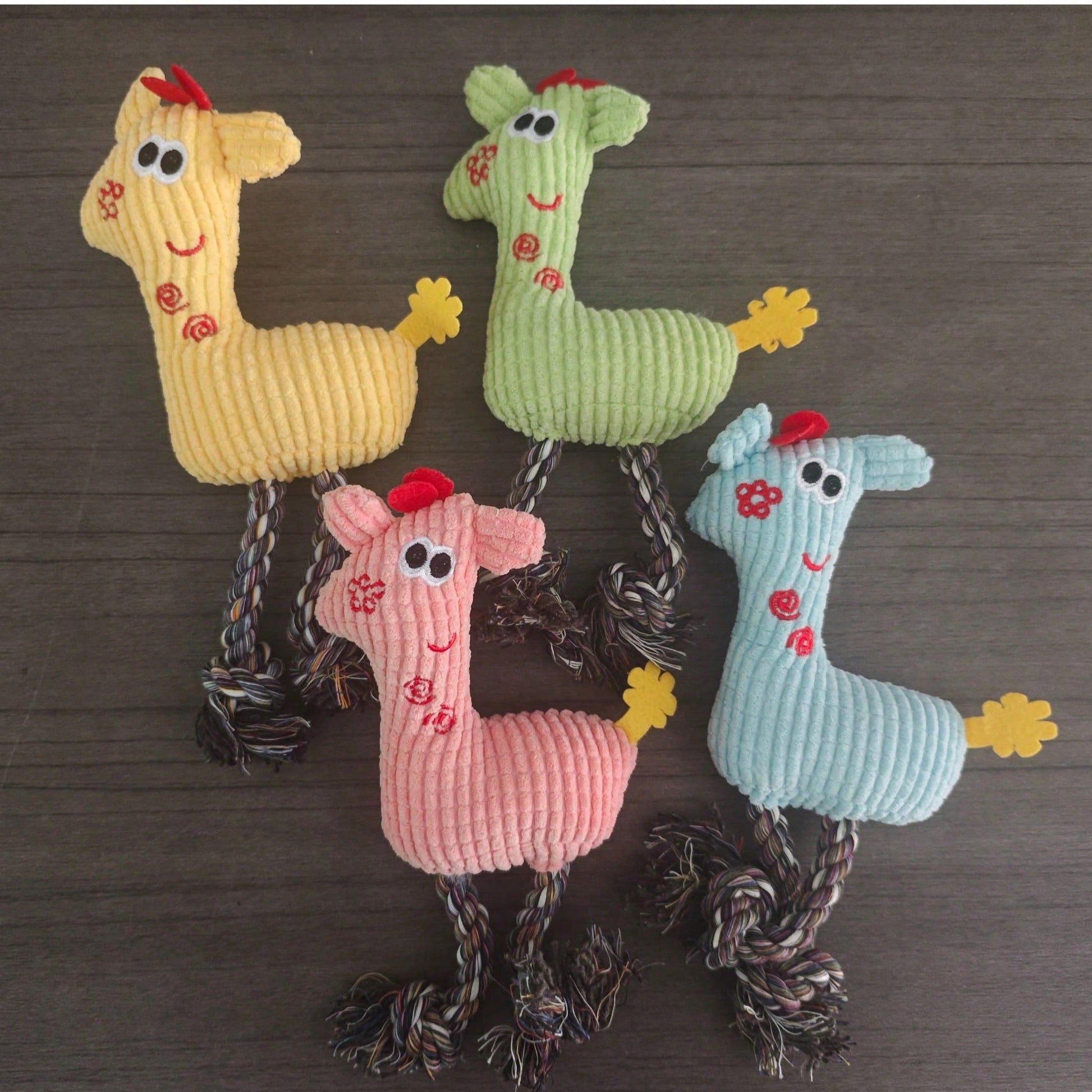 1/2/3pcs (Random Color) Pet Plush Knotted Toys, Medium/Small Dog Chew Toys With Sound