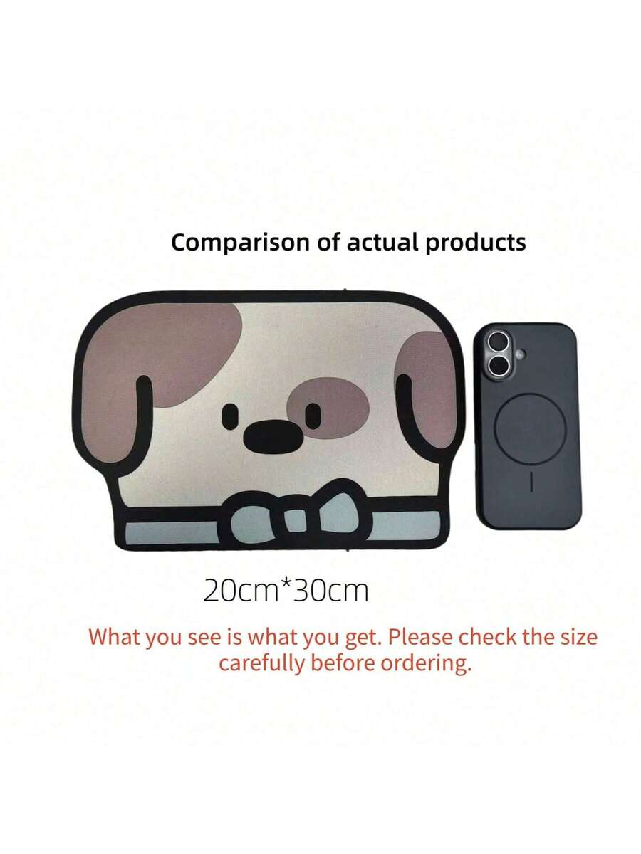 Multicolor cartoon hand-painted style pet feeding mat for cats and dogs, water-absorbing polyester pet bowl placemat.