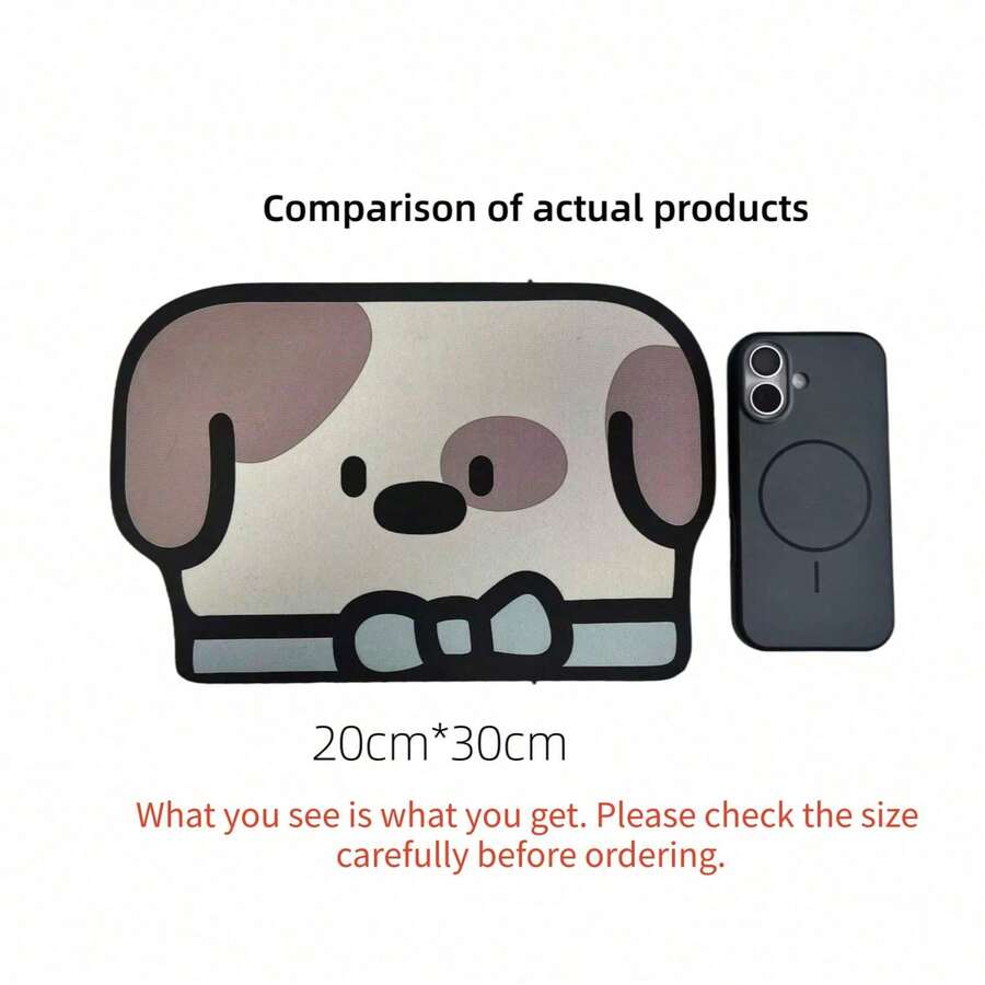 Multicolor cartoon hand-painted style pet feeding mat for cats and dogs, water-absorbing polyester pet bowl placemat.