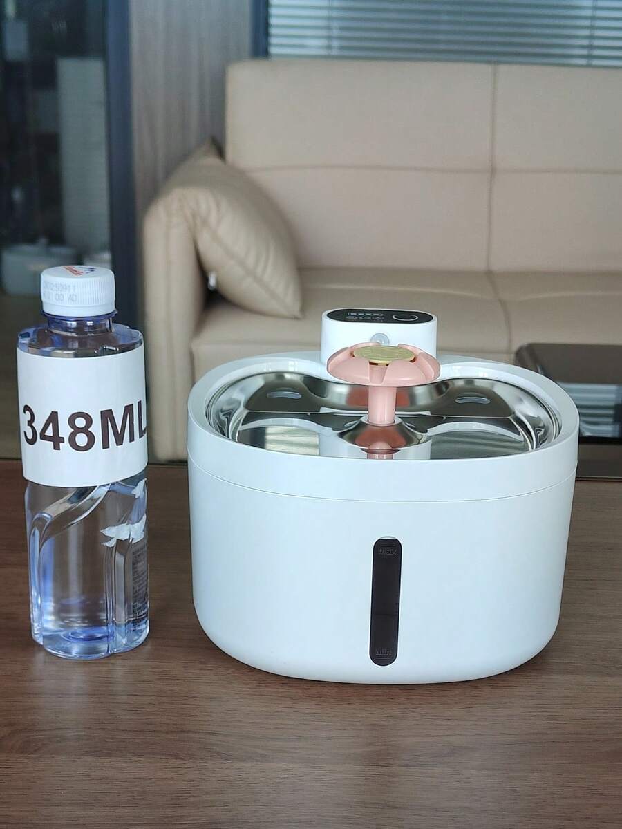 Multicolor 88oz 2.6L wireless automatic cat water fountain with motion sensor and rechargeable battery powered ABS structure.
