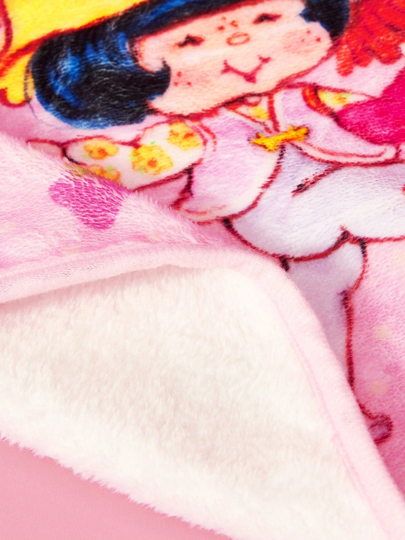 X 1 Piece Cute Three Little Girls Funny Strawberry Polka Dot Printed Blanket Warm And Absorbent Coral Fleece Pet Blanket