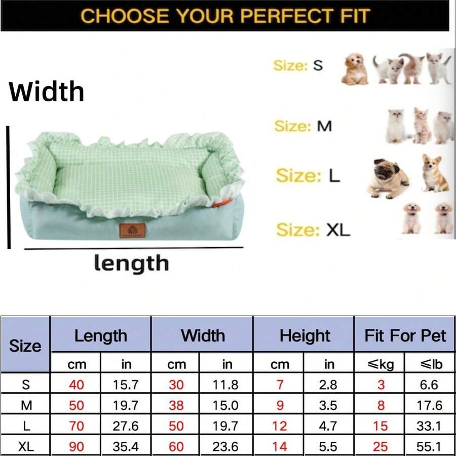 Plaid trimmed soft cooling pet bed mat for cats and dogs made of 100% polyester