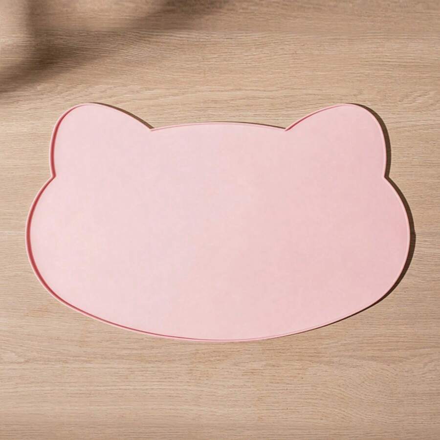 Multicolor waterproof silicone pet feeding mat designed for cats and dogs, featuring a plain non-slip surface to prevent food and water spills.