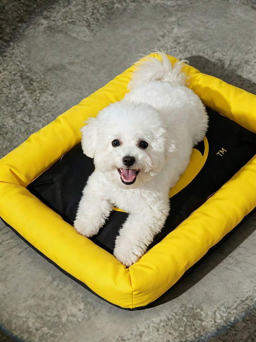 Yellow SpongeBob SquarePants memory foam pet nest bed for cats and dogs