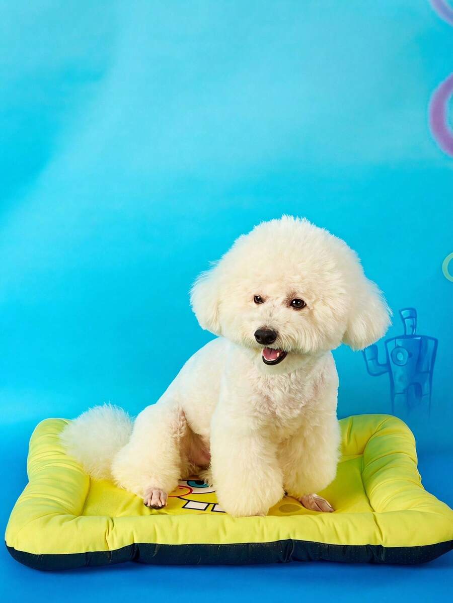 Yellow SpongeBob SquarePants memory foam pet nest bed for cats and dogs