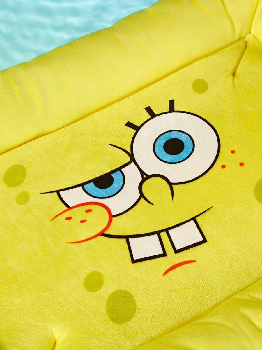 Yellow SpongeBob SquarePants memory foam pet nest bed for cats and dogs