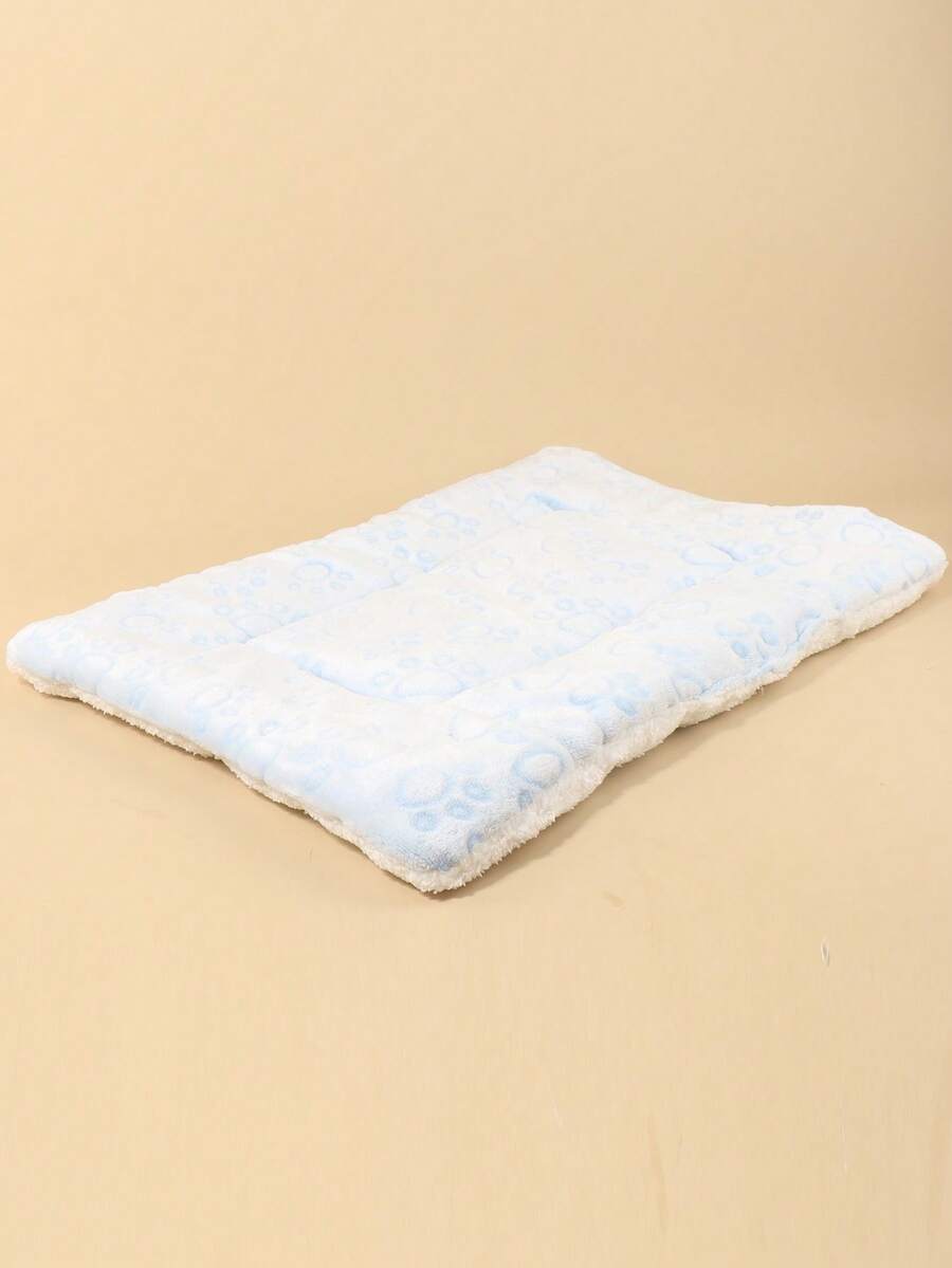Thickened grey pet bed mat with pink star pattern designed for small and medium cats and dogs