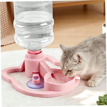 650ml automatic cat water dispenser with cordless design, narrow water bowl, and non-slip suction base