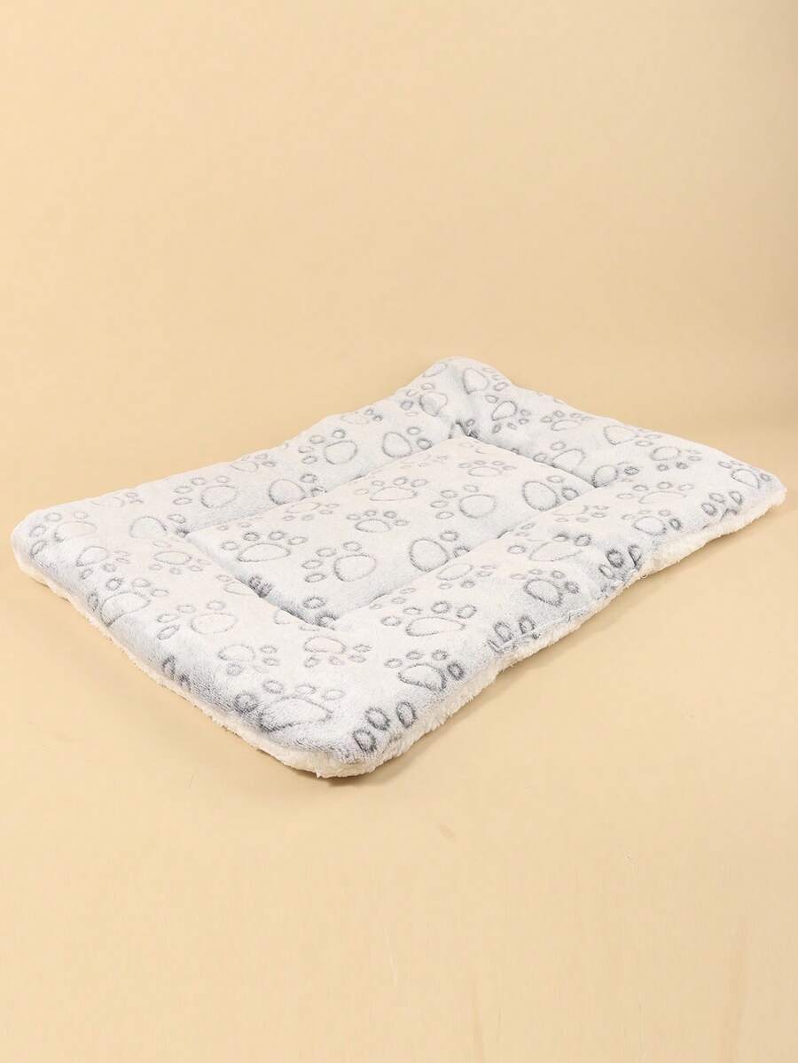 Thickened grey pet bed mat with pink star pattern designed for small and medium cats and dogs