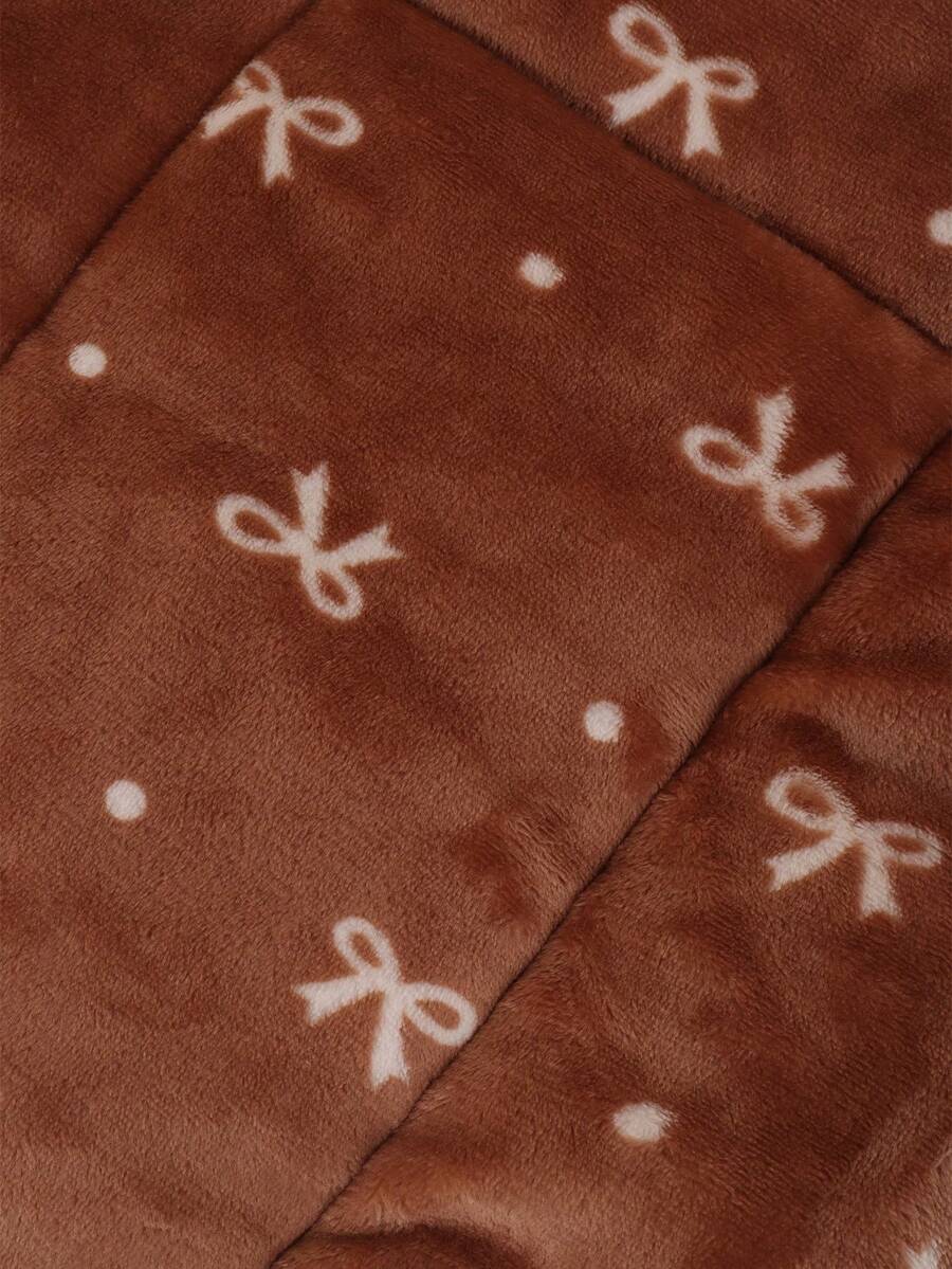 Thickened grey pet bed mat with pink star pattern designed for small and medium cats and dogs