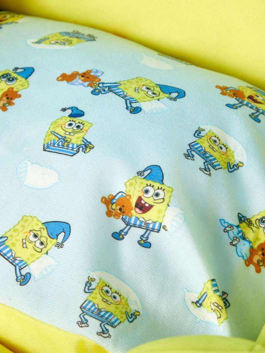 Yellow SpongeBob SquarePants memory foam pet nest bed for cats and dogs