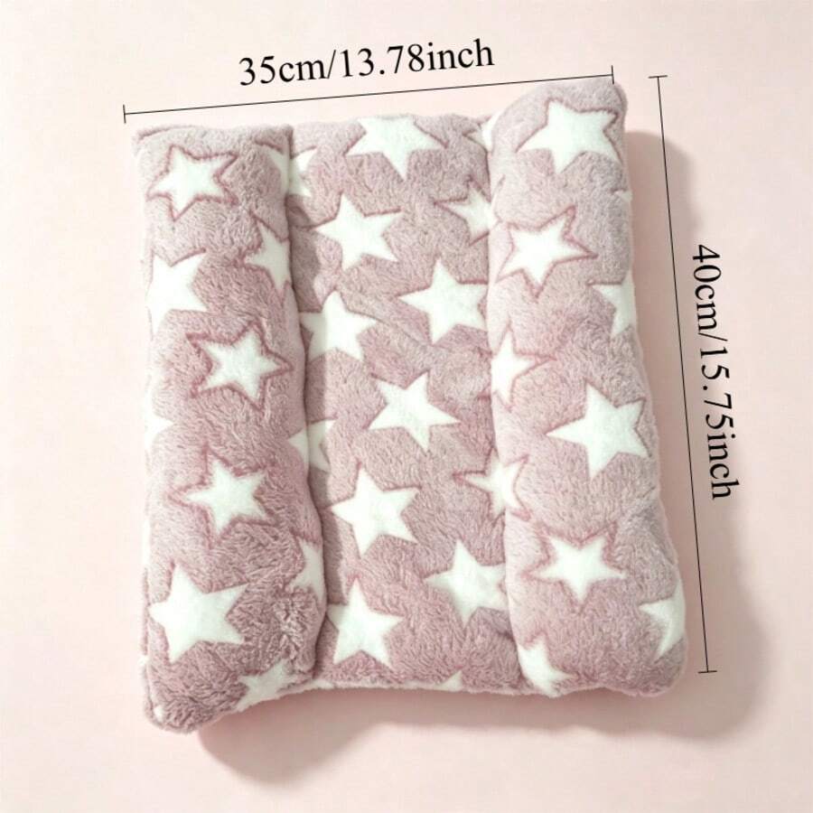 Navy blue soft plush wrap-around pet bed with raised edges for rabbits and small animals.